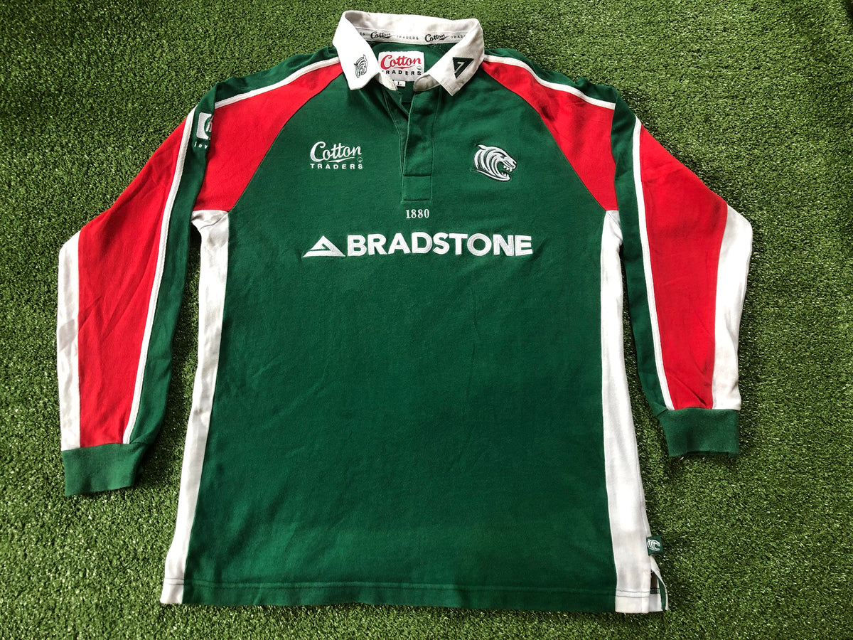 Vintage Leicester Tigers Long Sleeve Rugby Shirt Canterbury 