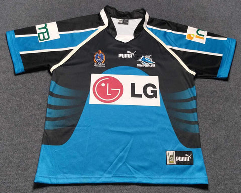 sewn retro AUTHENTIC ABL SYDNEY BLUE SOX #8 AUSTRALIA LEAGUE TEAM Jersey-XL  COX