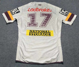 2017 Brisbane Broncos Away Jersey (Match-Worn #17) - XL