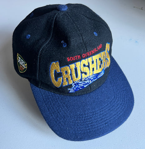 1990s SQ Crushers Blues Full Boar Wool Blend Cap