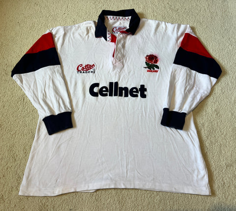 1996 England Home Jersey - L