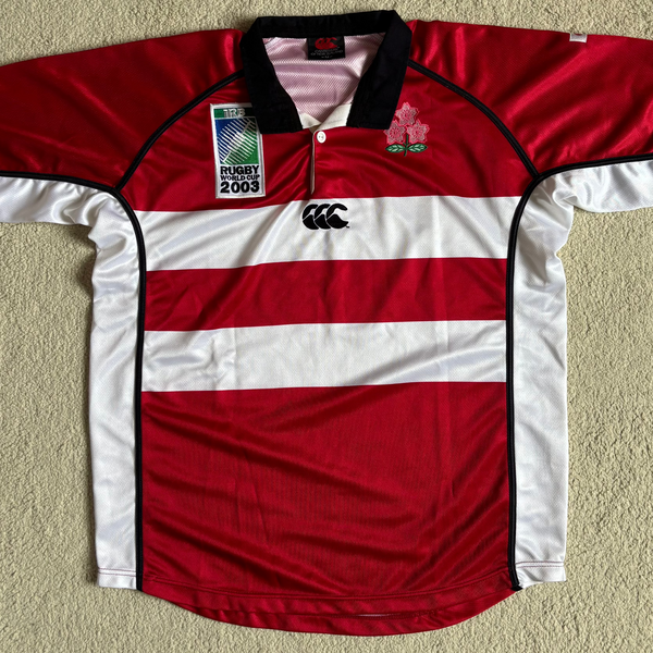 ウェア 2003 RWC Japan rugby shirt Medium 2003 Japan RWC Home Jersey - M/L – Boomfa Vintage