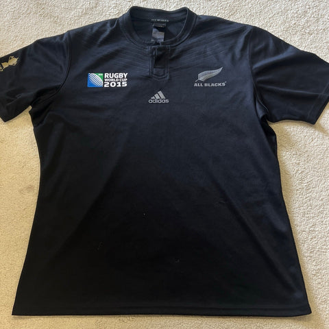 Maillot De Rugby All Blacks Vintage 2014/2015, Adidas, Taille S, Noir, Occasion
