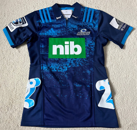 2019 Auckland Blues Training Jersey - M/8 (Player Issue)