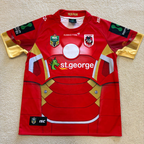 2015 St George Illawarra Dragons Marvel Jersey - L/XL (Iron Man)