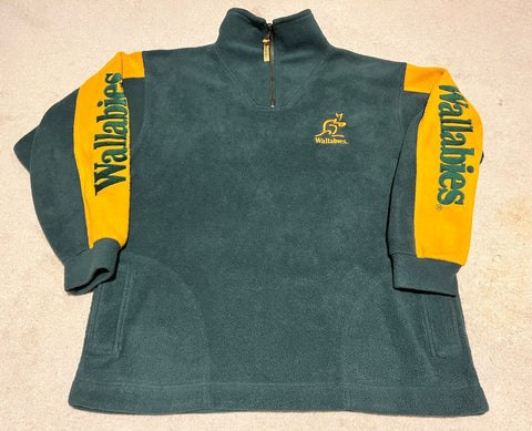 1990s Wallabies 1/4 Zip Fleece - L